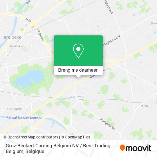 Groz-Beckert Carding Belgium NV / Best Trading Belgium kaart