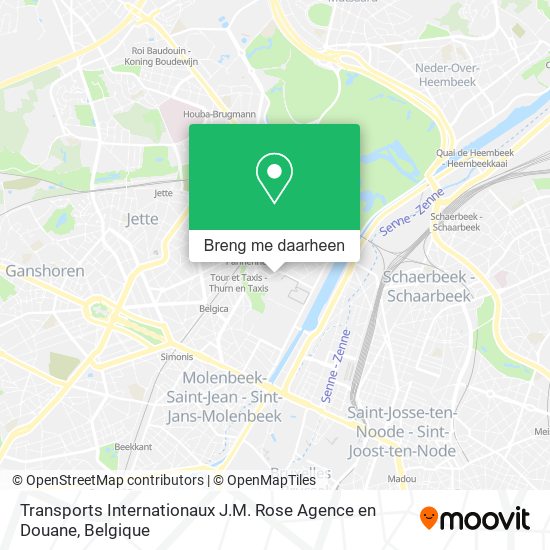 Transports Internationaux J.M. Rose Agence en Douane kaart