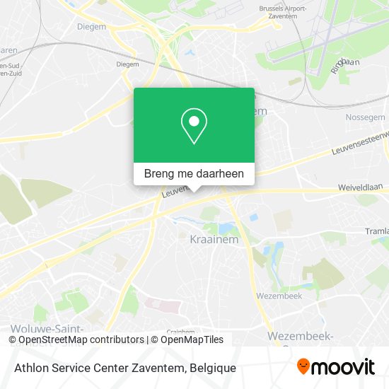 Athlon Service Center Zaventem kaart