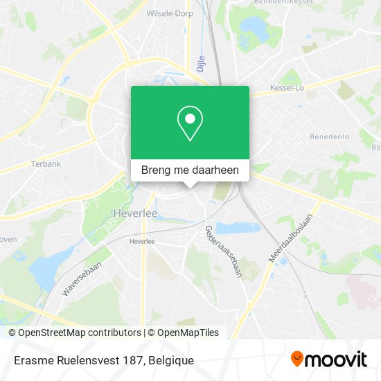 Erasme Ruelensvest 187 kaart