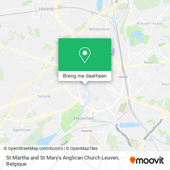 St Martha and St Mary's Anglican Church Leuven kaart