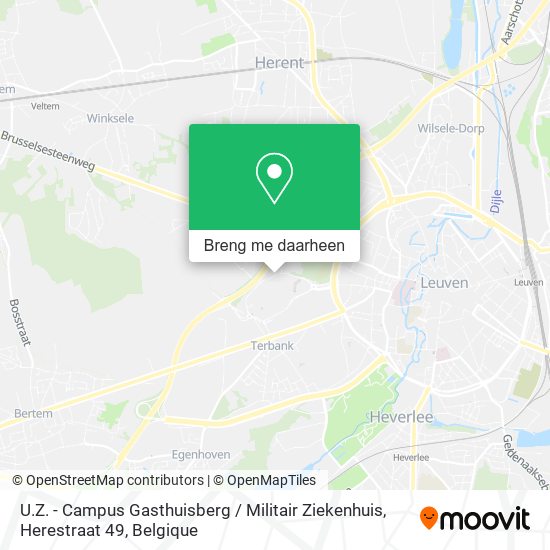 U.Z. - Campus Gasthuisberg / Militair Ziekenhuis, Herestraat 49 kaart