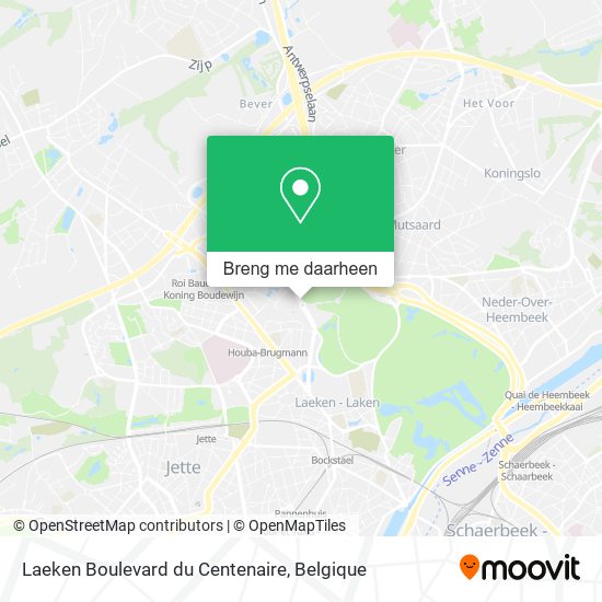 Laeken Boulevard du Centenaire kaart