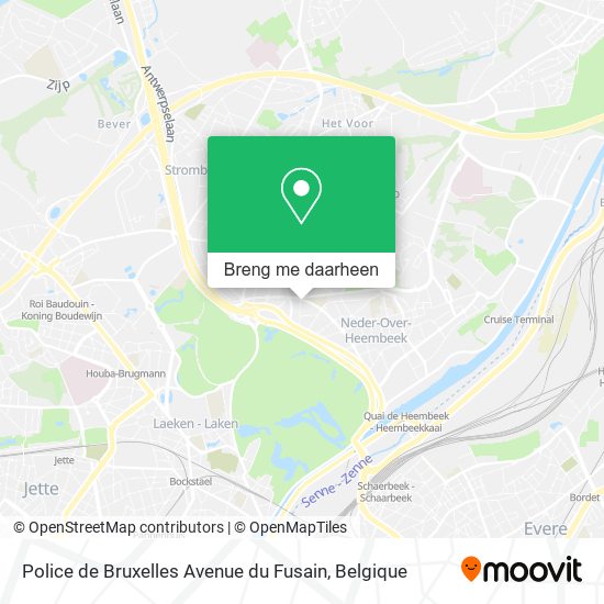 Police de Bruxelles Avenue du Fusain kaart