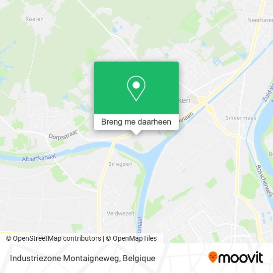 Industriezone Montaigneweg kaart