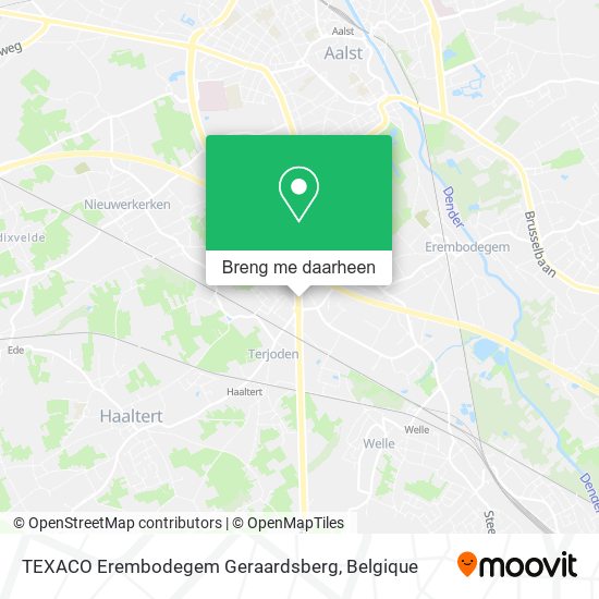 TEXACO Erembodegem Geraardsberg kaart