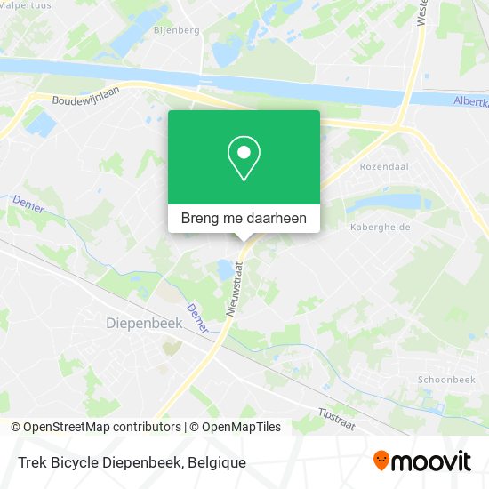Trek Bicycle Diepenbeek kaart