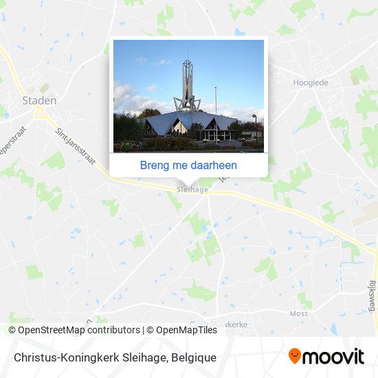 Christus-Koningkerk Sleihage kaart