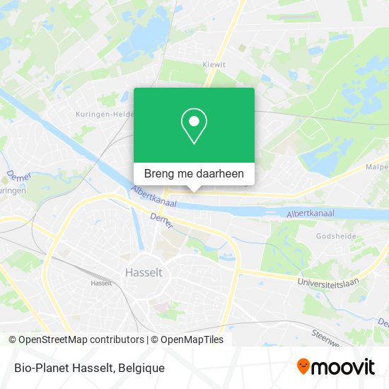 Bio-Planet Hasselt kaart