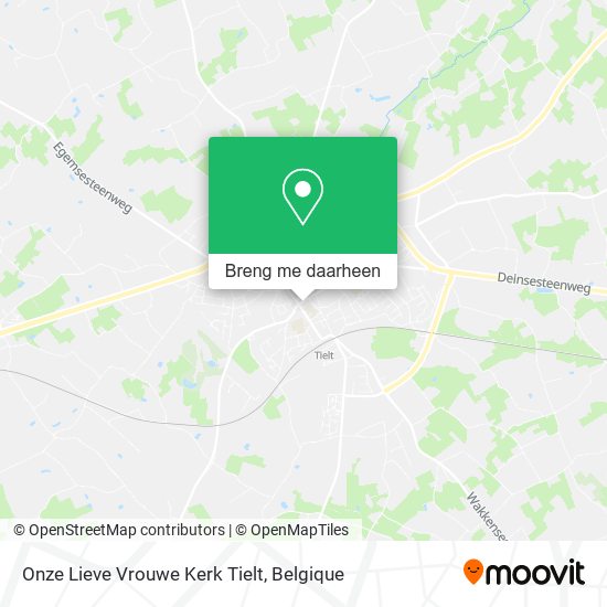 Onze Lieve Vrouwe Kerk Tielt kaart