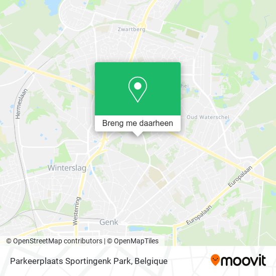 Parkeerplaats Sportingenk Park kaart