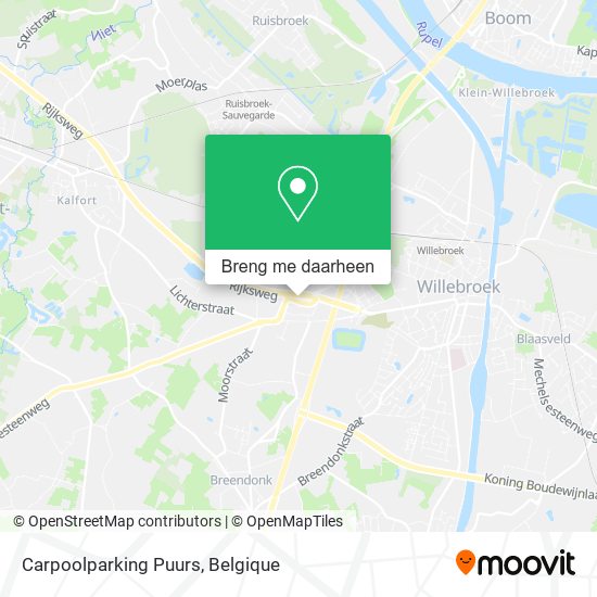 Carpoolparking Puurs kaart