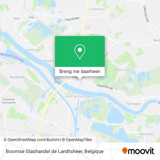 Boomse Glashandel de Landtsheer kaart