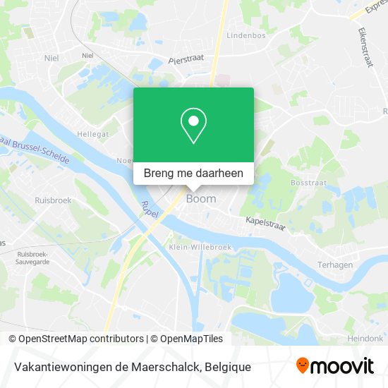 Vakantiewoningen de Maerschalck kaart