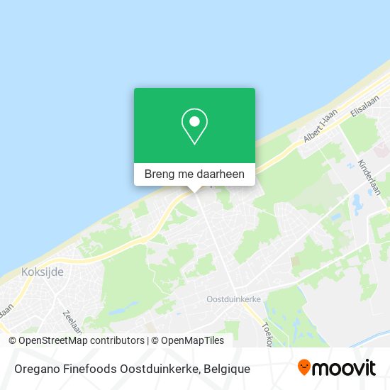 Oregano Finefoods Oostduinkerke kaart