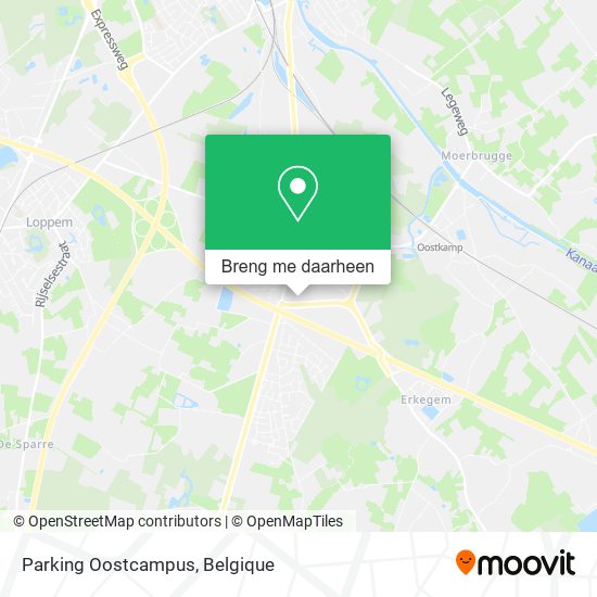 Parking Oostcampus kaart