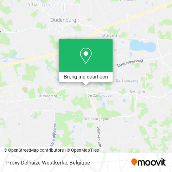Proxy Delhaize Westkerke kaart