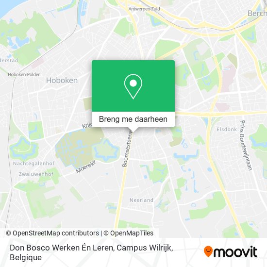 Don Bosco Werken Én Leren, Campus Wilrijk kaart