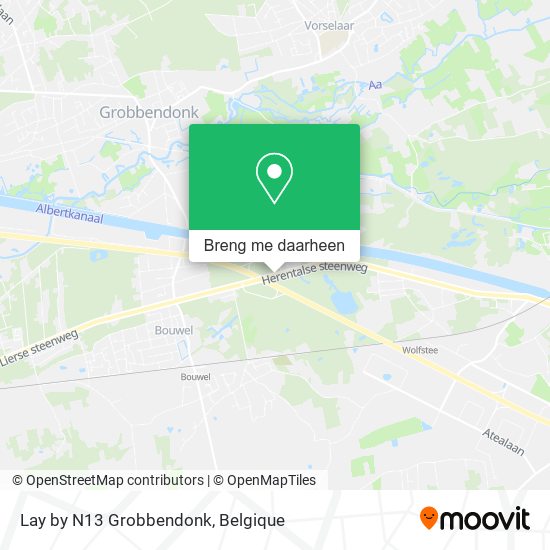 Lay by N13 Grobbendonk kaart