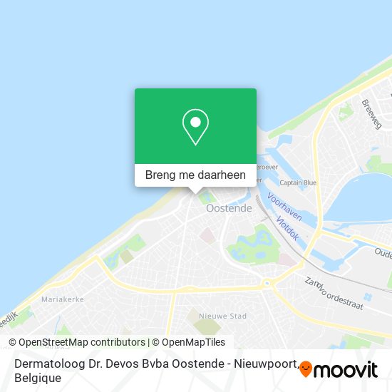 Dermatoloog Dr. Devos Bvba Oostende - Nieuwpoort kaart