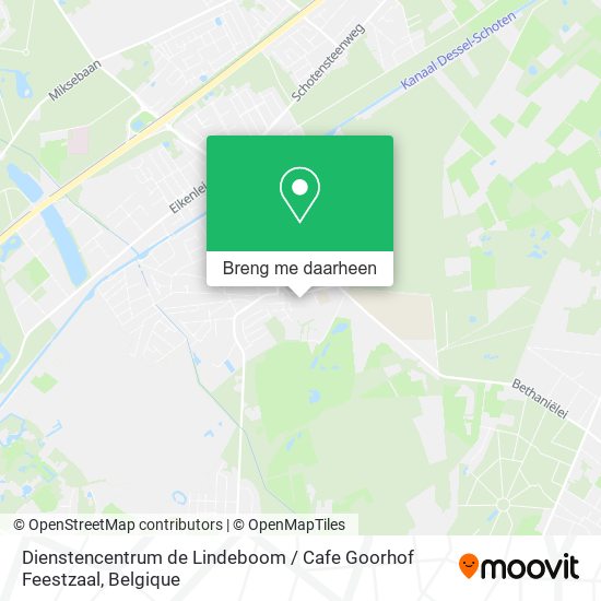 Dienstencentrum de Lindeboom / Cafe Goorhof Feestzaal kaart
