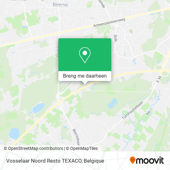 Vosselaar Noord Resto TEXACO kaart