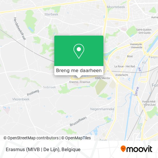 Erasmus (MIVB | De Lijn) kaart
