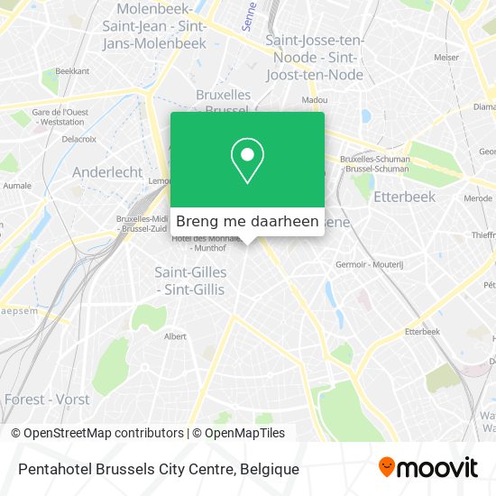 Pentahotel Brussels City Centre kaart