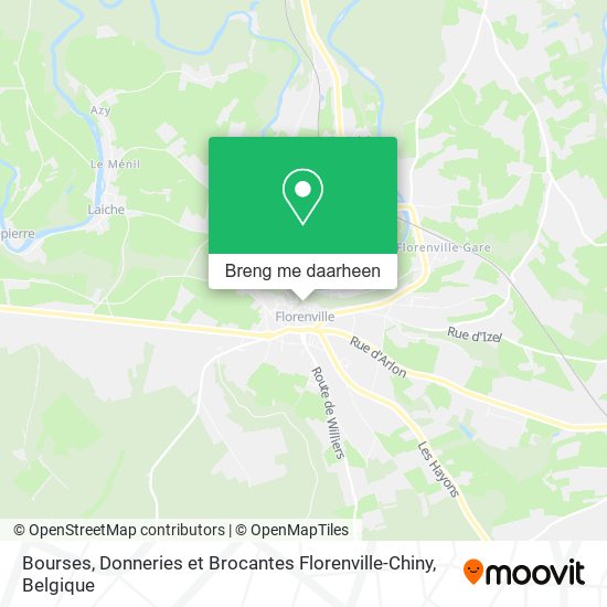 Bourses, Donneries et Brocantes Florenville-Chiny kaart
