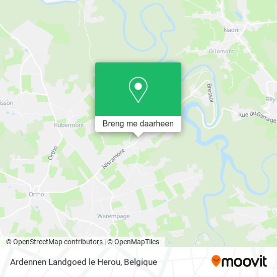 Ardennen Landgoed le Herou kaart