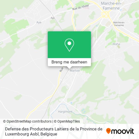 Defense des Producteurs Laitiers de la Province de Luxembourg Asbl kaart