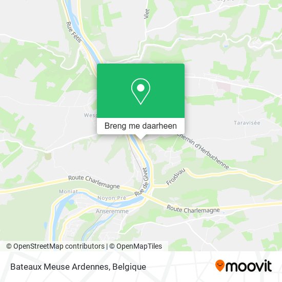Bateaux Meuse Ardennes kaart