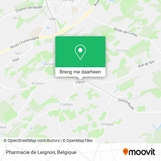 Pharmacie de Leignon kaart