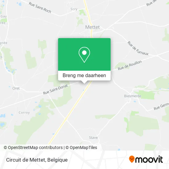 Circuit de Mettet kaart