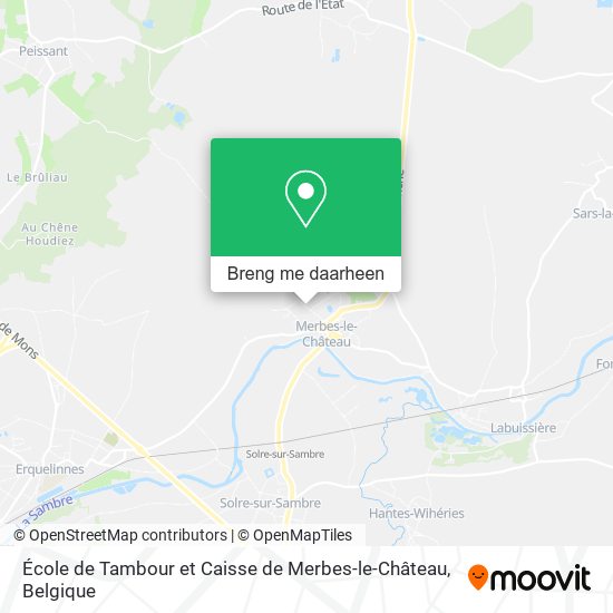 École de Tambour et Caisse de Merbes-le-Château kaart