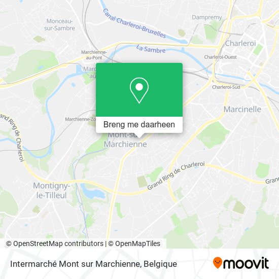 Intermarché Mont sur Marchienne kaart