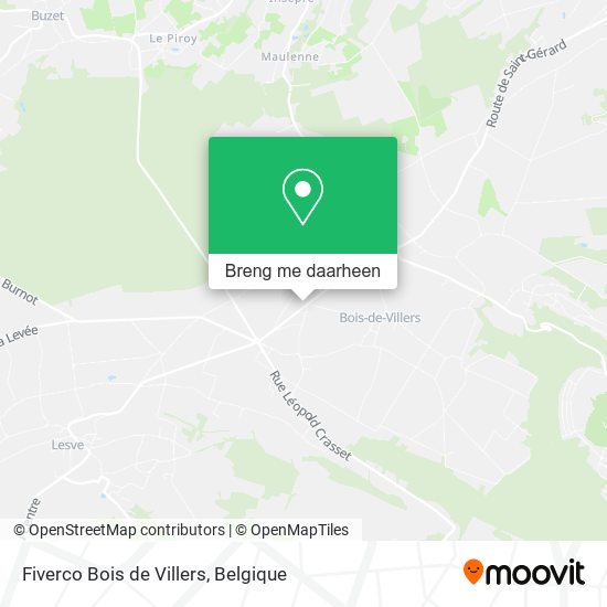 Fiverco Bois de Villers kaart