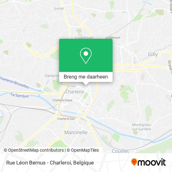 Rue Léon Bernus - Charleroi kaart