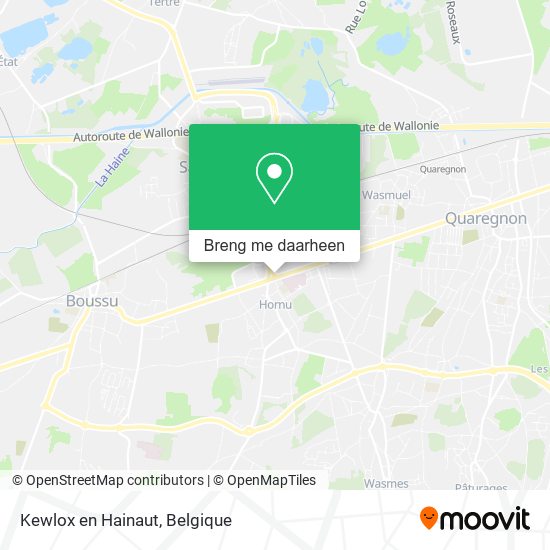 Kewlox en Hainaut kaart