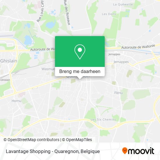 Lavantage Shopping - Quaregnon kaart
