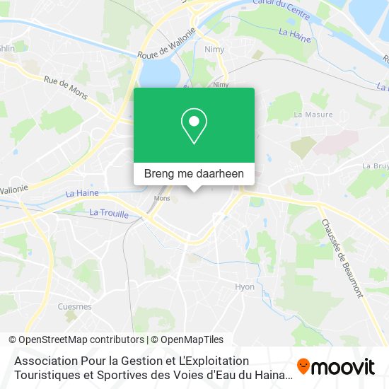 Association Pour la Gestion et L'Exploitation Touristiques et Sportives des Voies d'Eau du Hainaut kaart