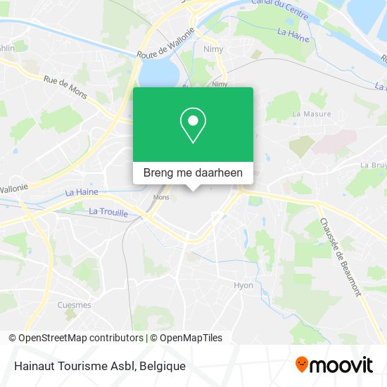 Hainaut Tourisme Asbl kaart