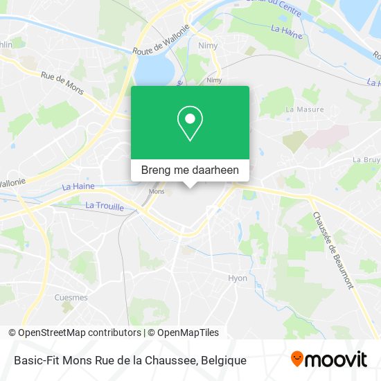 Basic-Fit Mons Rue de la Chaussee kaart