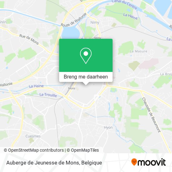 Auberge de Jeunesse de Mons kaart