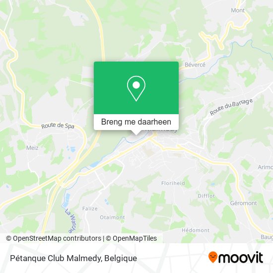 Pétanque Club Malmedy kaart