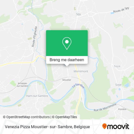 Venezia Pizza Moustier- sur- Sambre kaart