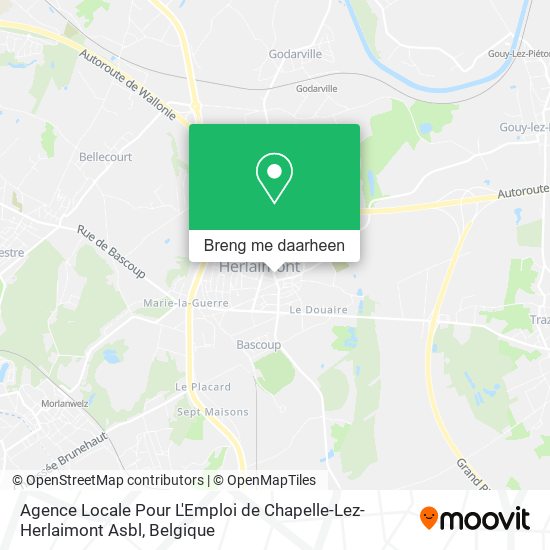 Agence Locale Pour L'Emploi de Chapelle-Lez-Herlaimont Asbl kaart