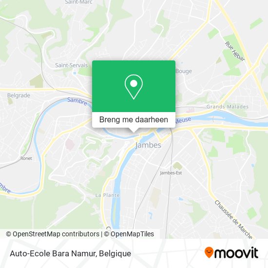 Auto-Ecole Bara Namur kaart