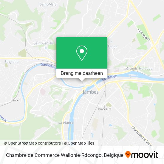 Chambre de Commerce Wallonie-Rdcongo kaart