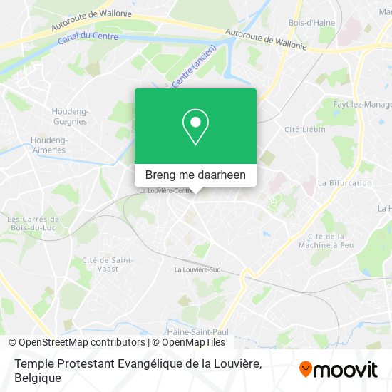 Temple Protestant Evangélique de la Louvière kaart